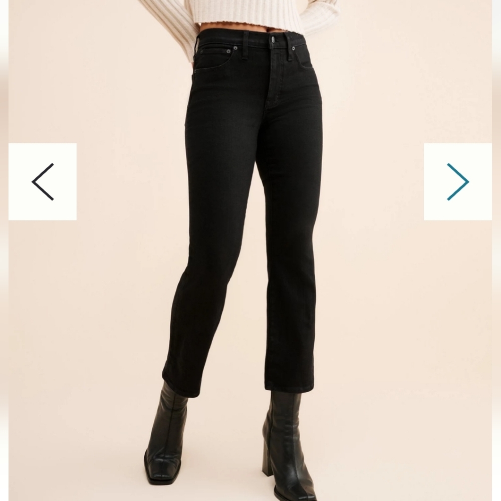 Madewell Midrise Kickout Jeans Black Wash Size 29